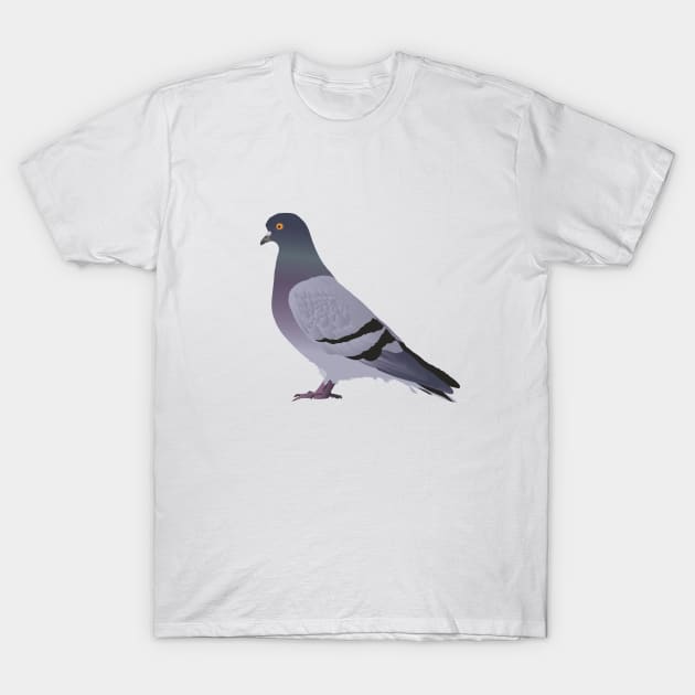 Side View Pigeon T-Shirt by NorseTech